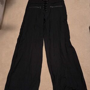 paige lace up wide leg